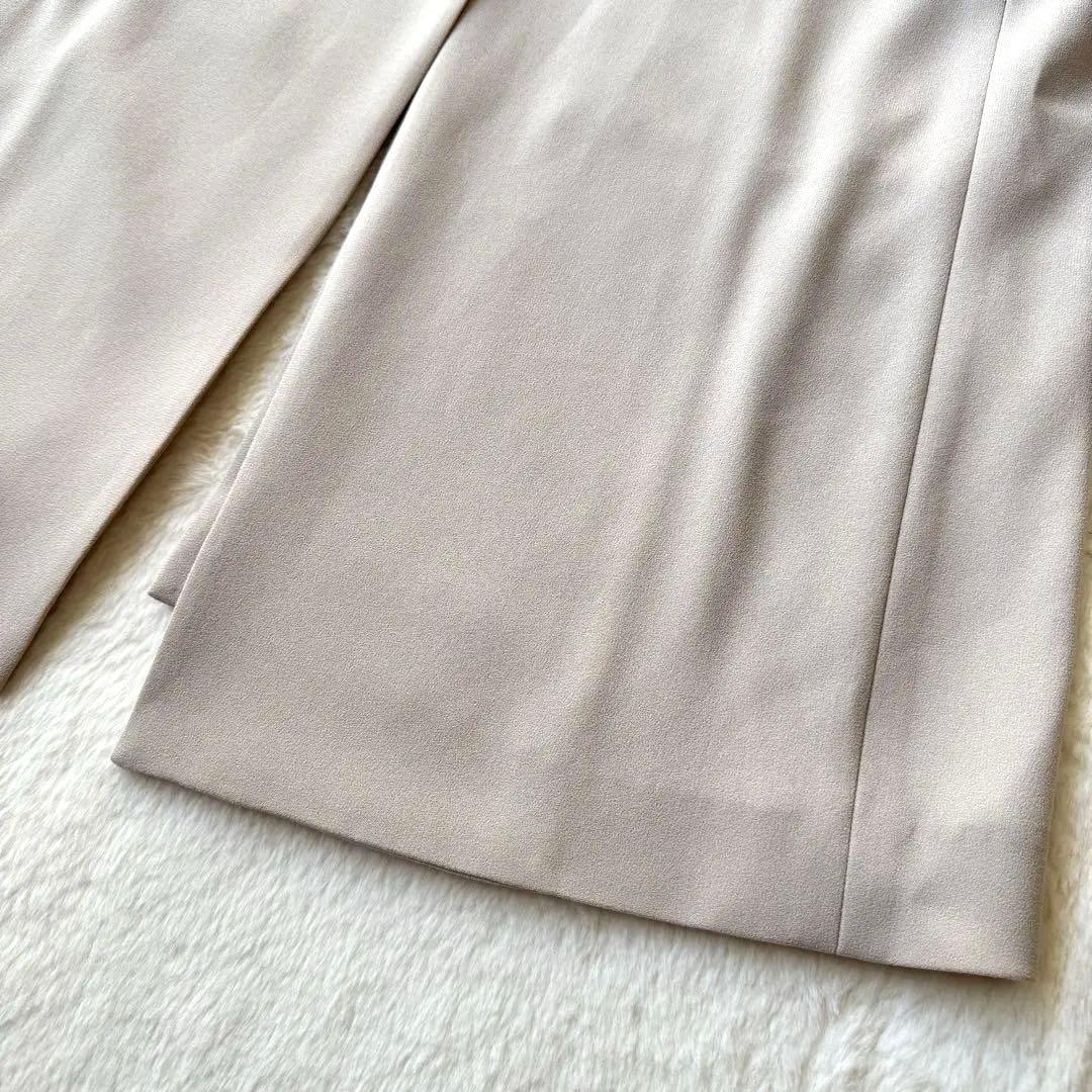 24AW BEIGE, ノーカラー ロングジャケット ベージュ ホワイト