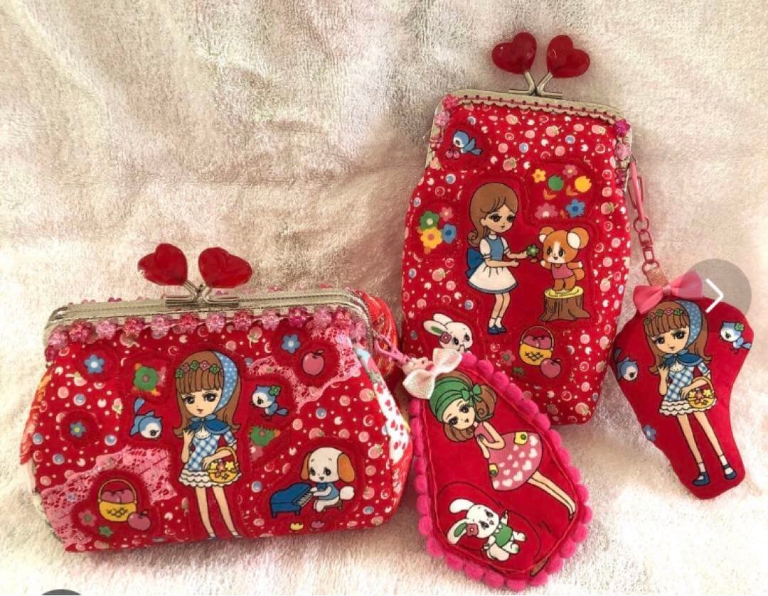 専用です♡ 可愛いレトロガール ♡ コロンとしたがま口＆小さめがま口 3セット