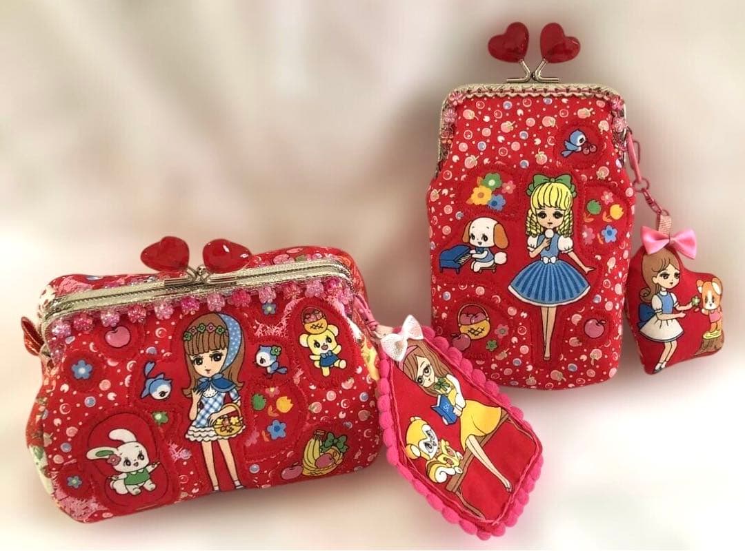 専用です♡ 可愛いレトロガール ♡ コロンとしたがま口＆小さめがま口 3セット