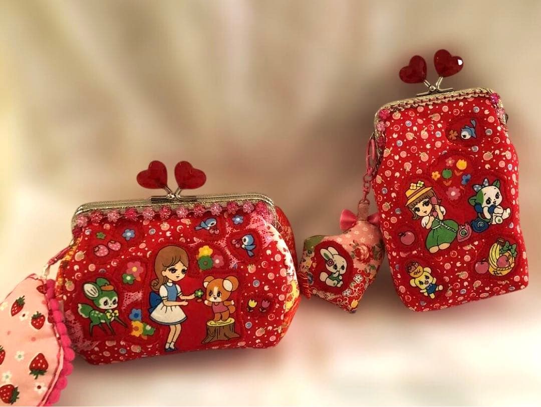 専用です♡ 可愛いレトロガール ♡ コロンとしたがま口＆小さめがま口 3セット