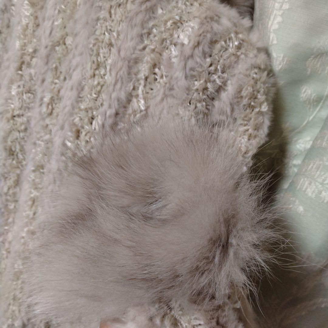 美品✩レッキス＆ブルーフォックス✩シルク✩リバーシブル✩ファーコート