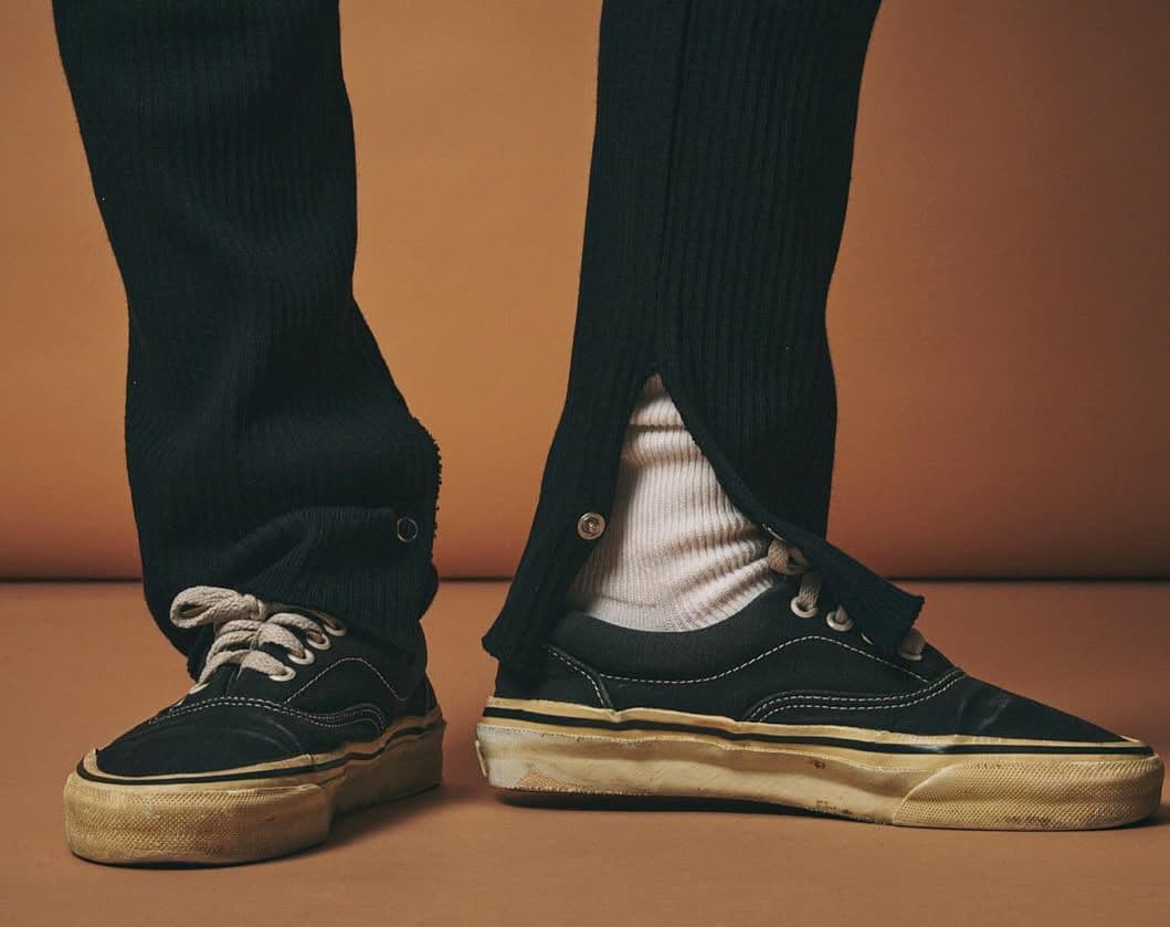 【新品未使用】m.u RIB Layered PANTS　BLACK