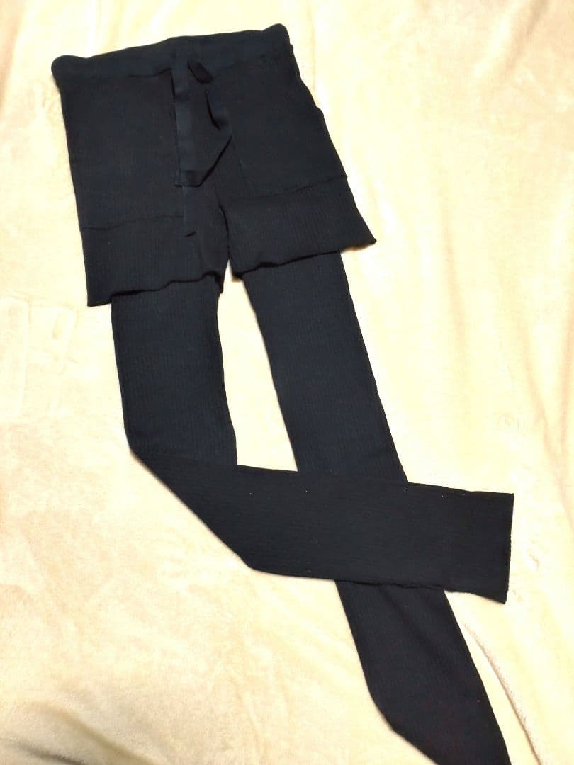 【新品未使用】m.u RIB Layered PANTS　BLACK