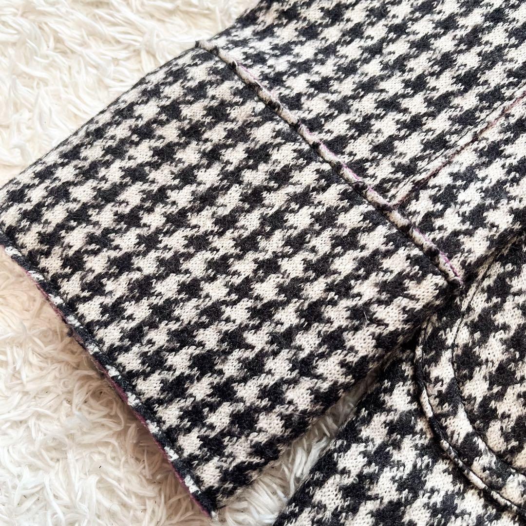 専用MaxMara ダブルフェイス コート 千鳥格子 ウール ピンク 42