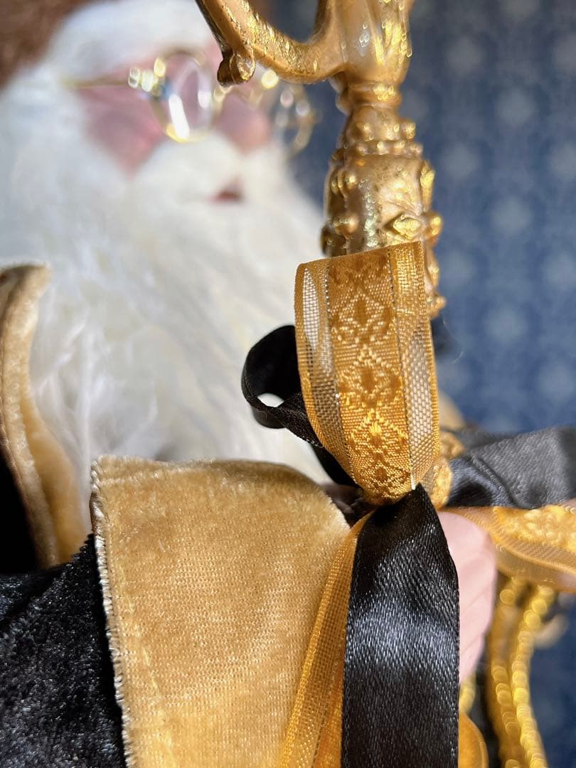 【期間限定値下げ】ブラック　サンタクロース　クリスマス　置物　人形