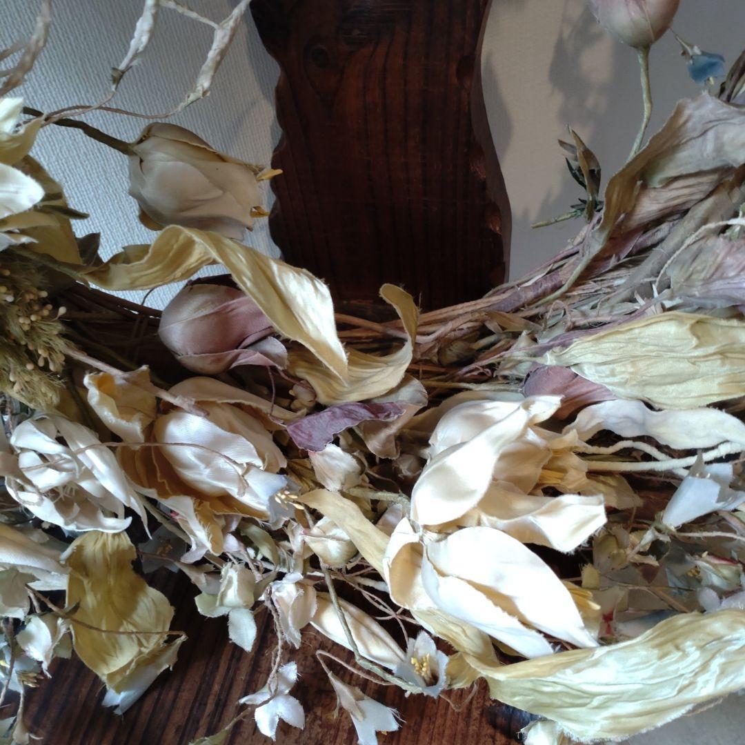 よ*☆様 アンティーク布花リース　手作り　手芸　巾80cm