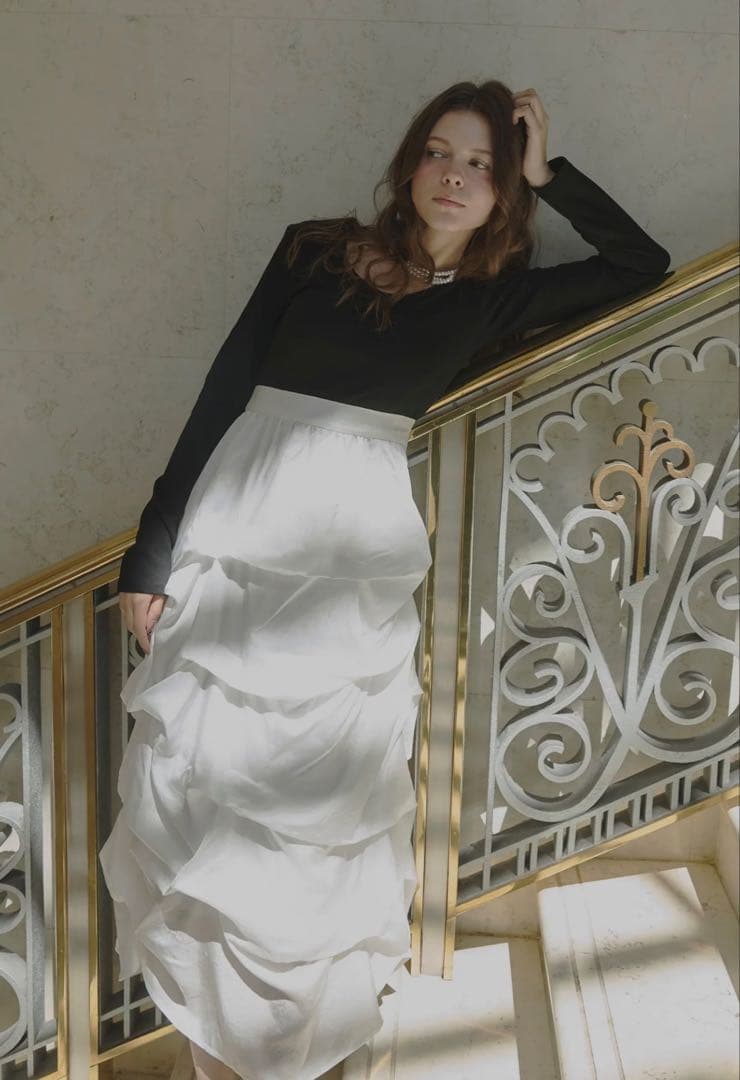 ORGUE オルグ｜ Tuck form one-piece (white M)