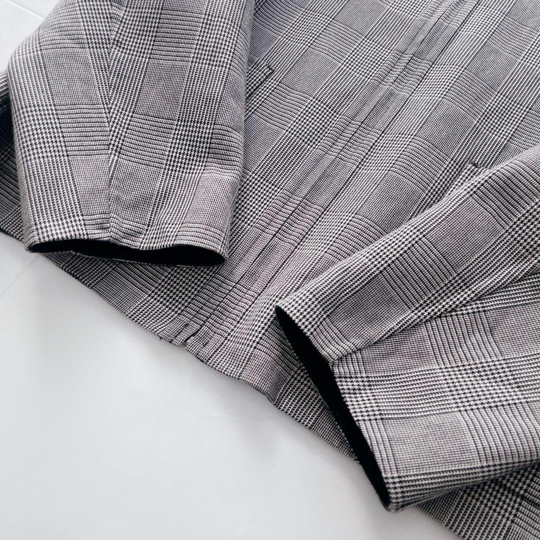 美品✨自由区 MENCHI チェック リバーシブル ブルゾン 大きいサイズ 44