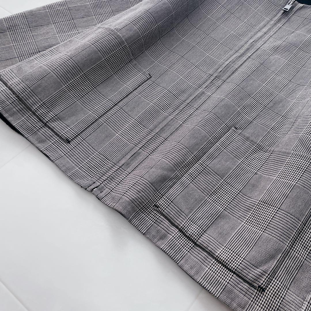 美品✨自由区 MENCHI チェック リバーシブル ブルゾン 大きいサイズ 44