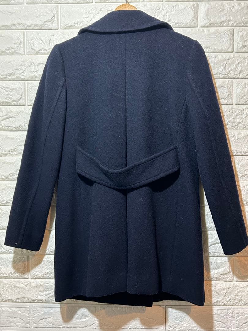 ビーバーメルトンショートチェスターコートネイビー