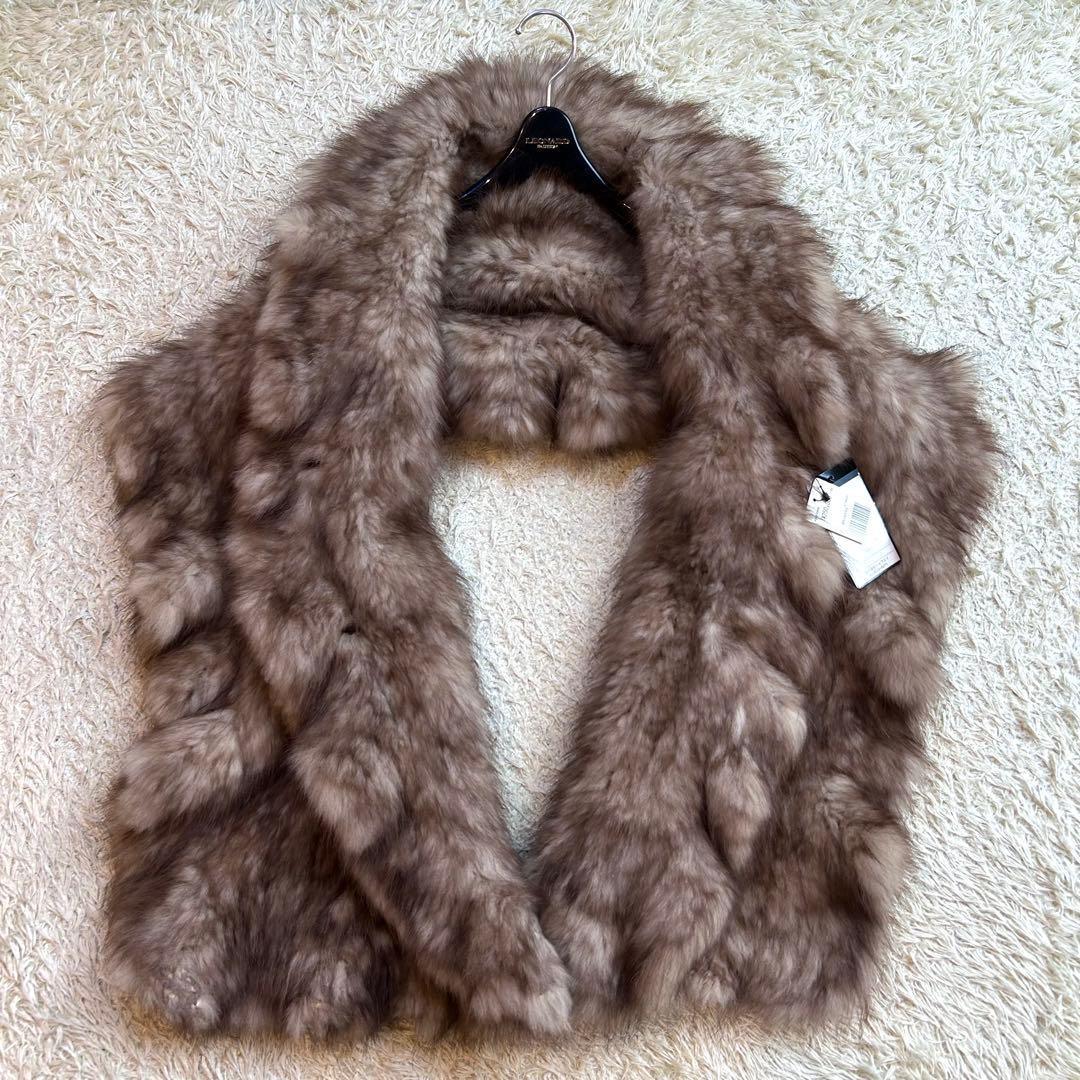 【セーブル本毛皮✨️新品タグ付き】 定価25万 マーテン カナディアン 高級毛皮