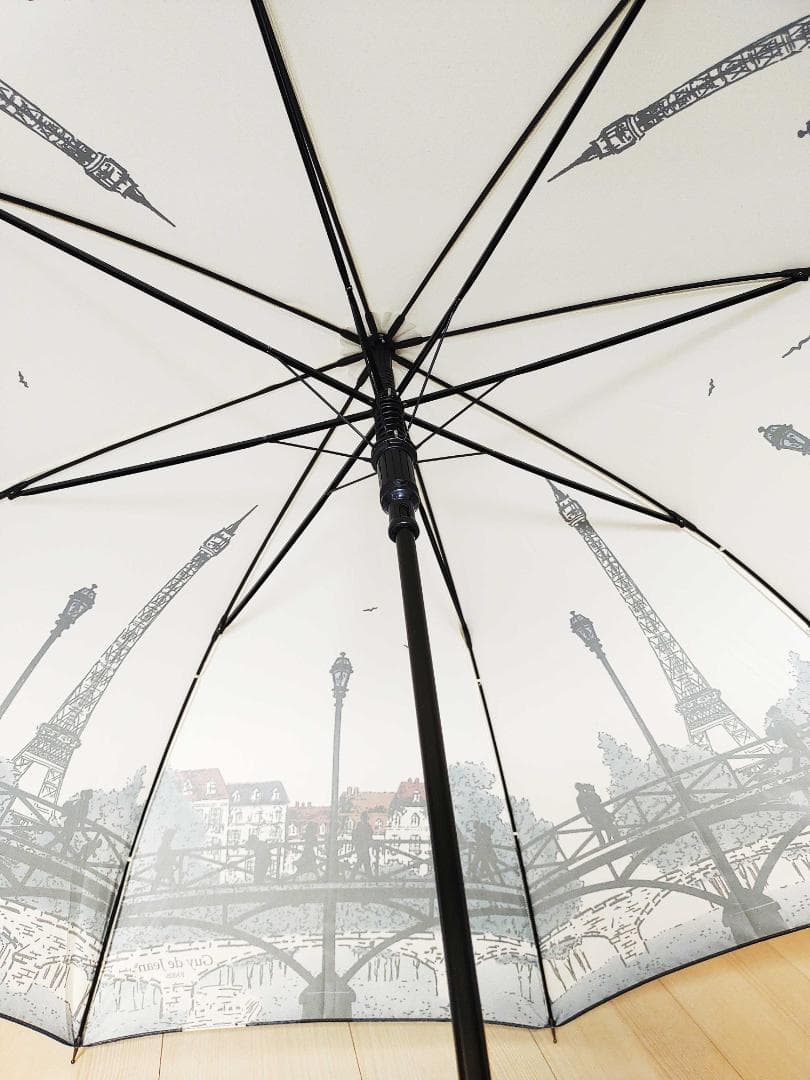 ☆新価格☆ Guy de Jean 長傘 雨/日傘兼用 PARIS（アイボリー）