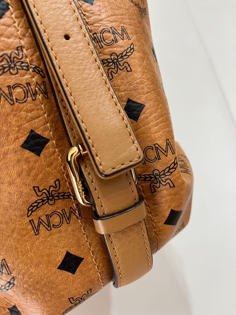 MCM ブラウン ダイヤモンドパターン ショルダーバッグ