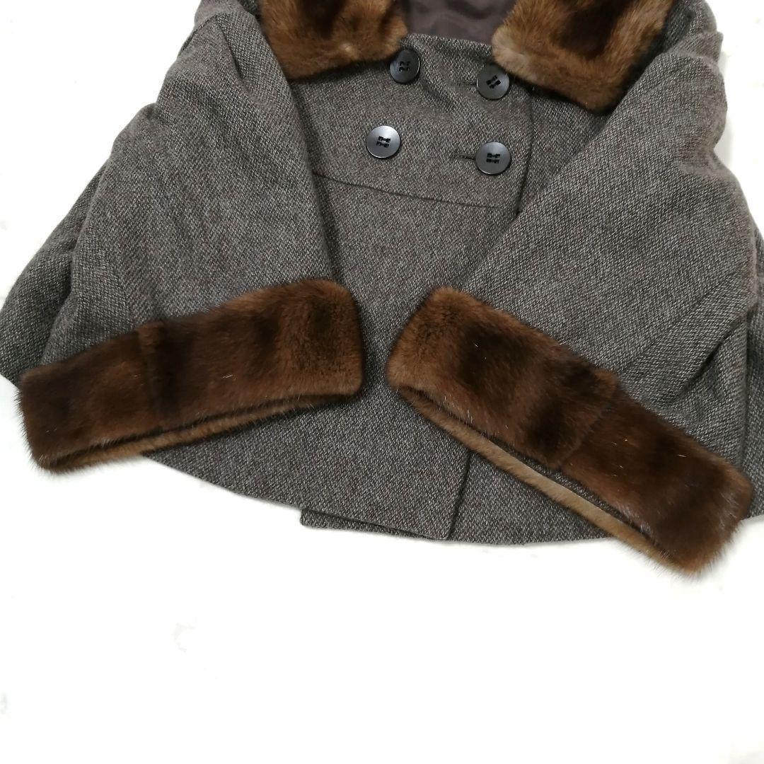 極美品✨ フォクシー　ショート丈 ジャケット　カシミヤ　ミンクファー　フレア