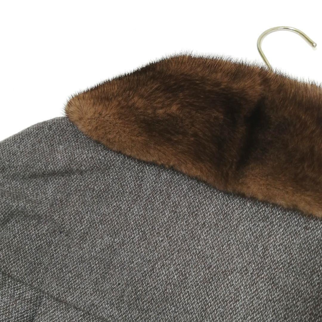 極美品✨ フォクシー　ショート丈 ジャケット　カシミヤ　ミンクファー　フレア