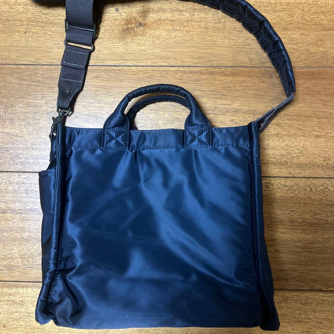 PORTER PXタンカー　スクエアトート、ショルダー アイアンブルー