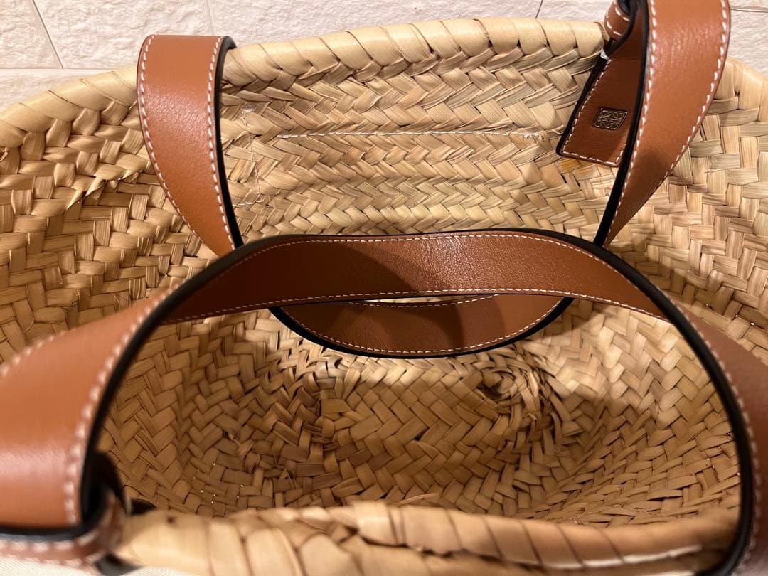 正規品 LOEWE ロゴ入り かごバッグ SMALL ロエベ スモール