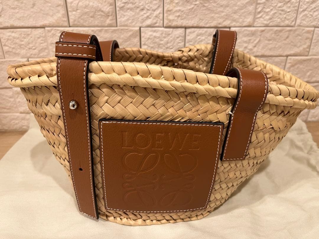 正規品 LOEWE ロゴ入り かごバッグ SMALL ロエベ スモール