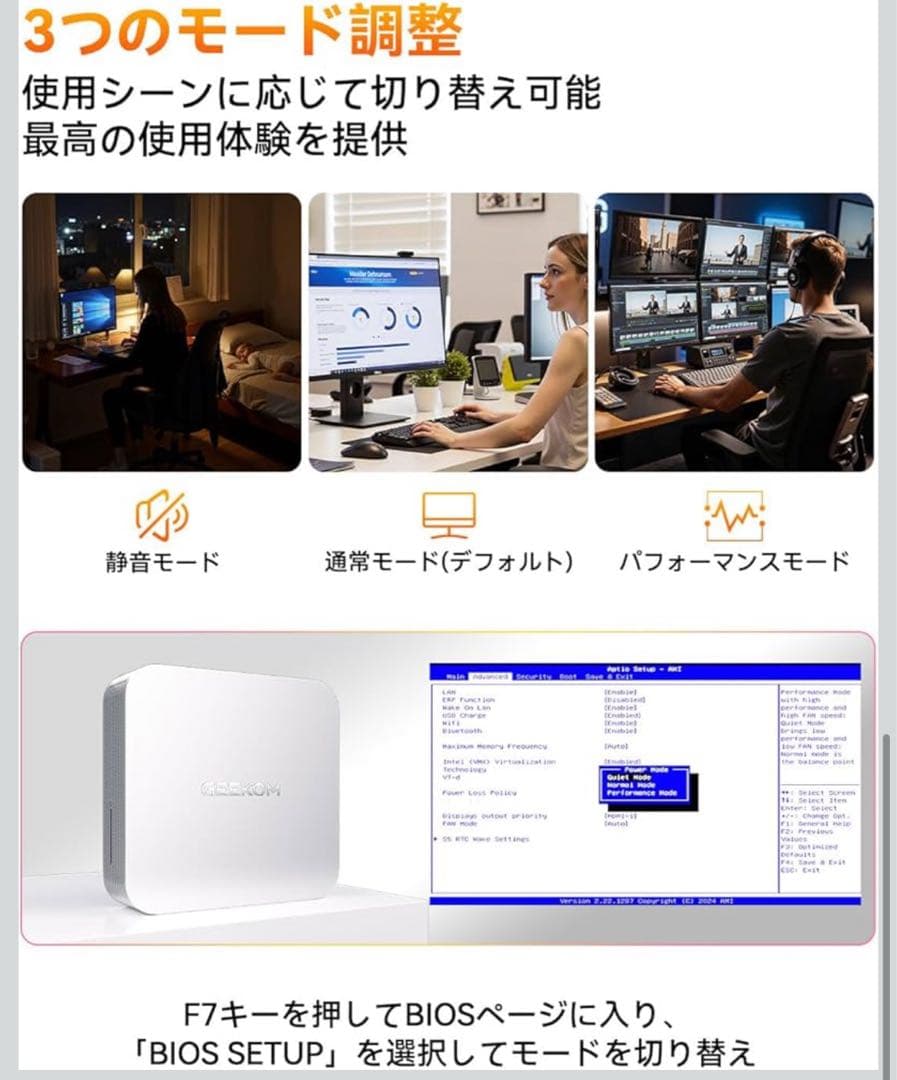 510498 GEEKOM A6ミニpc、AMD Ryzen 7 6800H搭載