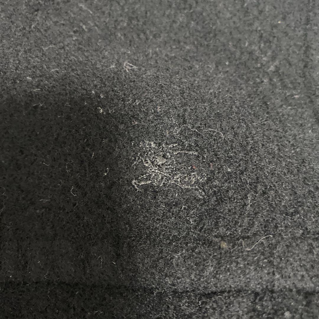 バーバリー フード付きウールコート ノバチェック柄 フルジップ 黒40