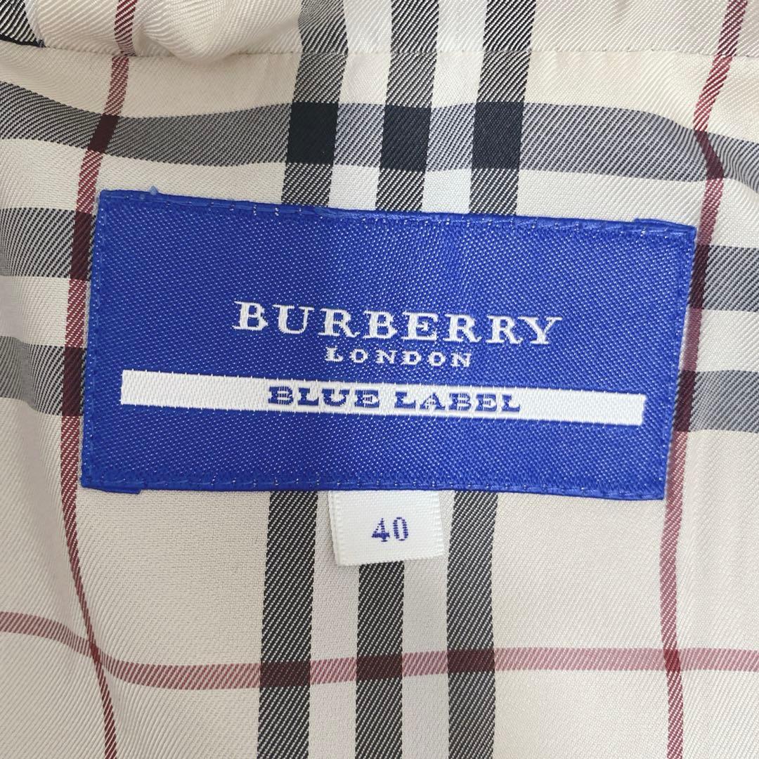 バーバリー フード付きウールコート ノバチェック柄 フルジップ 黒40