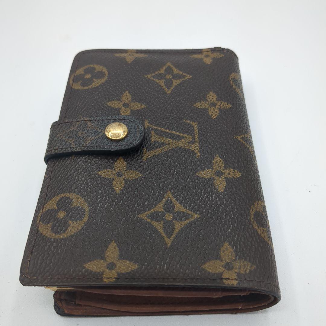 LOUIS VUITTON モノグラム 二つ折り財布 がま口 M61663 茶色