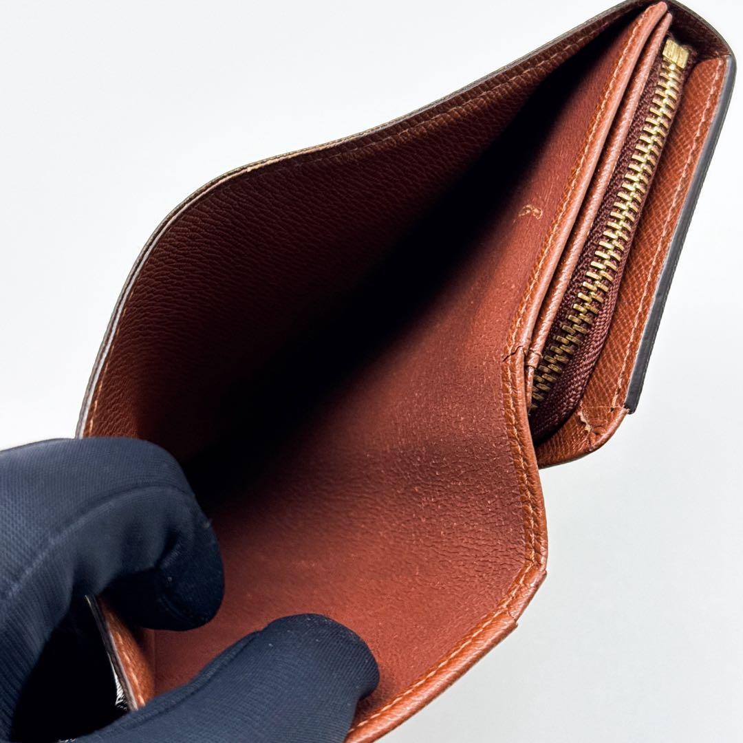 ルイヴィトン モノグラム ポルトフォイユ トレゾール 二つ折り財布 ブラウン