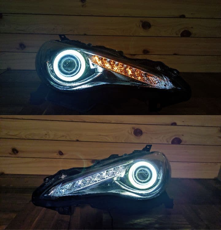 86 ZN6 イカリング シーケンシャル ヘッドライト 黄ばみ無し