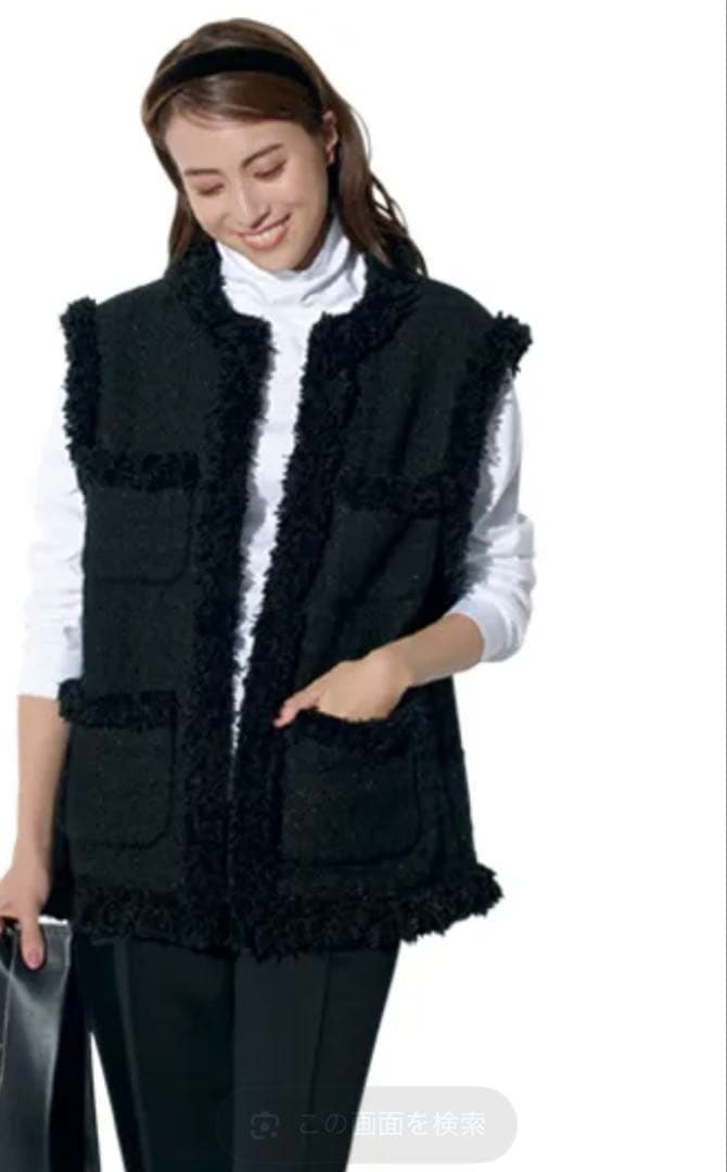 KAOriさま専用　ユナイテッドアローズ　フリンジ付ツイードベスト　ジレ