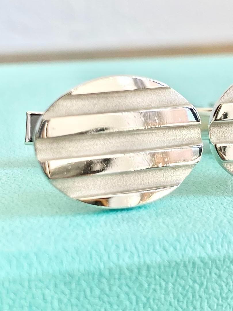 TIFFANY ティファニー ヴィンテージ グルーブド カフリンクス カフス