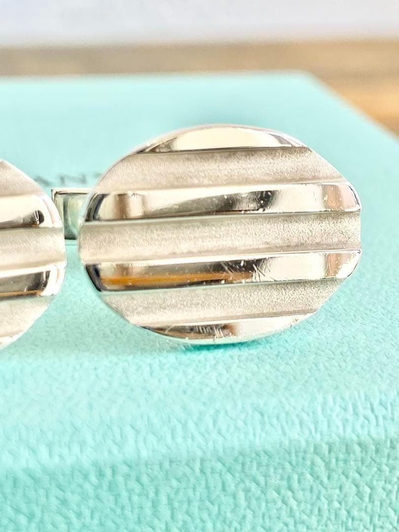 TIFFANY ティファニー ヴィンテージ グルーブド カフリンクス カフス