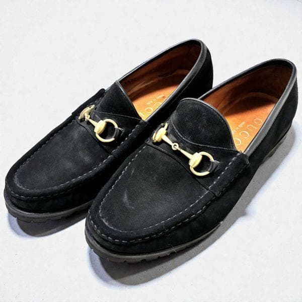 GUCCI グッチ ホースビット ローファー ゴールド金具 7.5 イタリア製