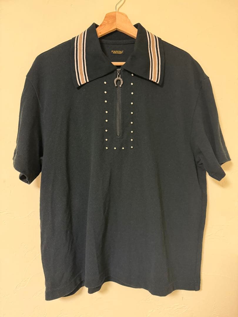 24SS【KAPITAL】度詰め鹿の子 ラングルカラーZIP UPプエブロポロ