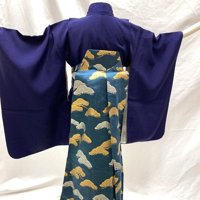 504ab11■ 七五三 7歳 男児 着物&袴&角帯 シンプル■状態良好