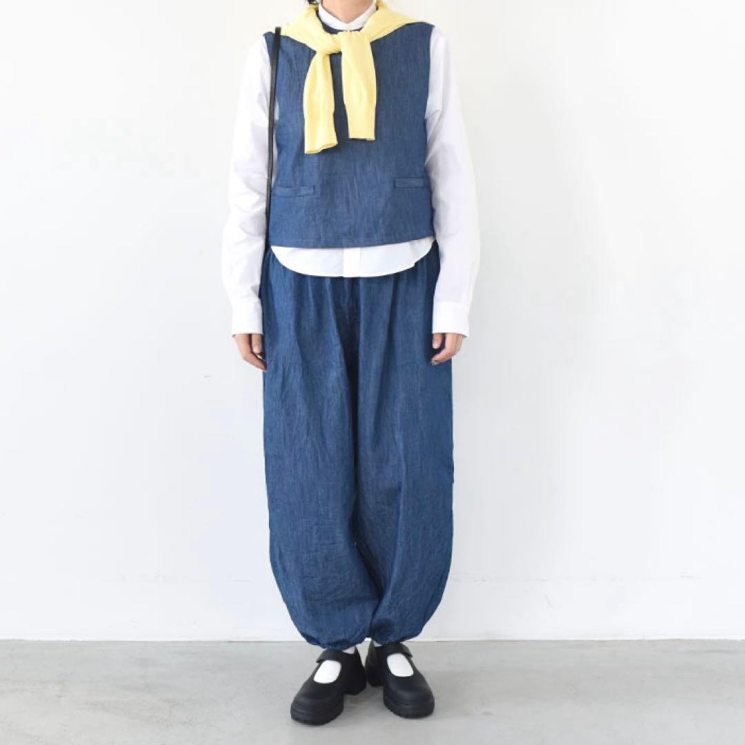 25SS mizuiro ind デニム ドローストリング ボリュームパンツ