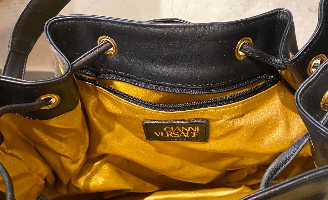 抹*)様 GIANNI VERSACE ショルダーバッグ レオパード柄