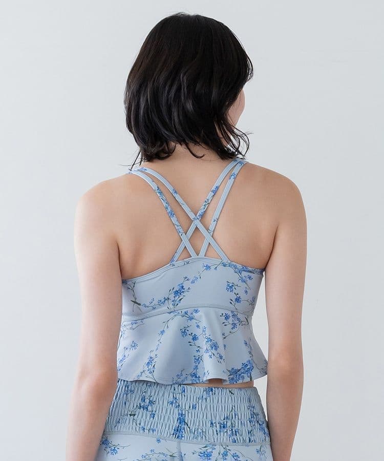 【SUKALA】スプリングフラワーフレアブラトップ 忘れな草 L