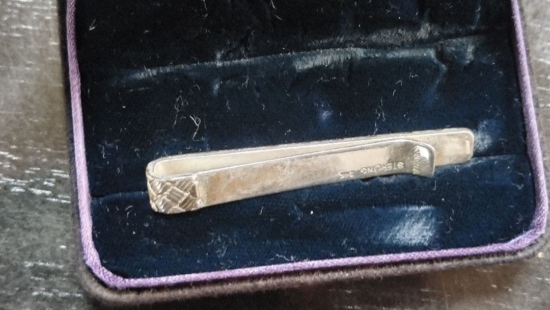 【Tiffany & Co. ネクタイピン&カフス　 シルバーゴールド編み込み】