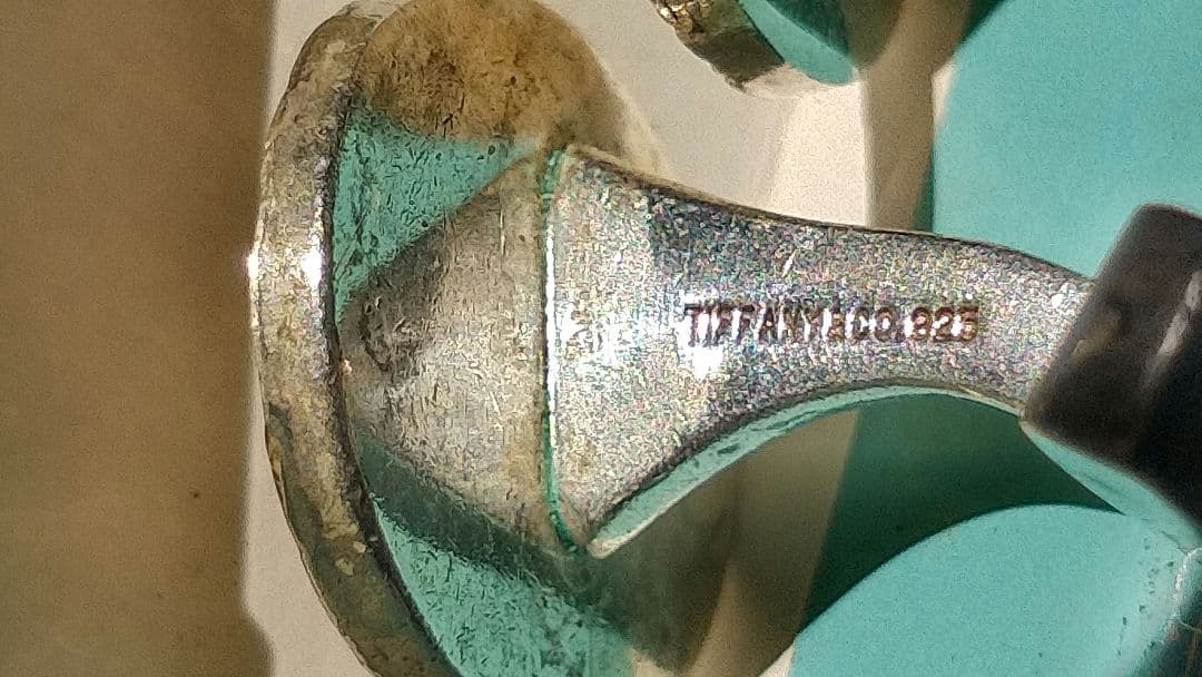 【Tiffany & Co. ネクタイピン&カフス　 シルバーゴールド編み込み】