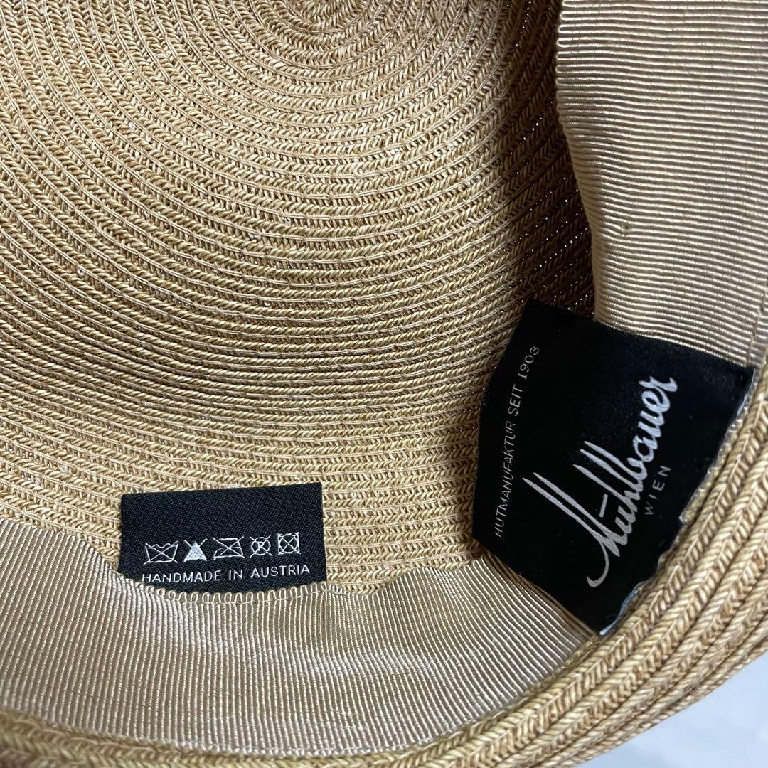 ミュールバウアー ベレー帽 ナチュラル ロゴピン付き