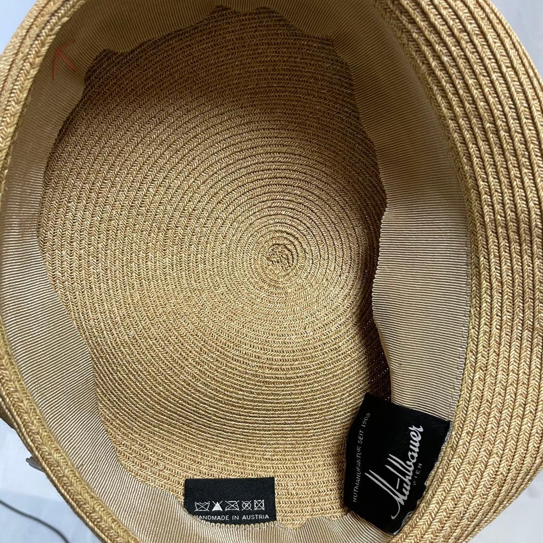 ミュールバウアー ベレー帽 ナチュラル ロゴピン付き