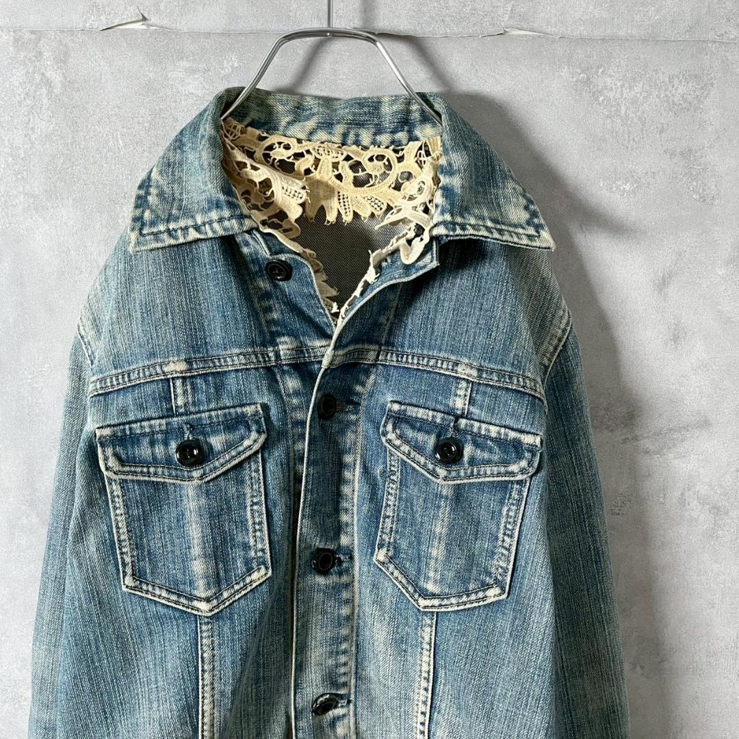 45rpm レース装飾 デニム ジャケット Gジャン N1304