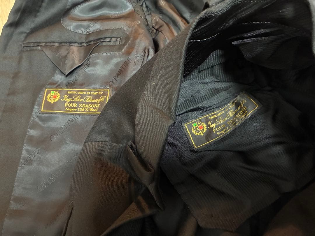 【美品】WACKO MARIA ワコマリア 高級スーツ 黒 ロロピアーナ生地