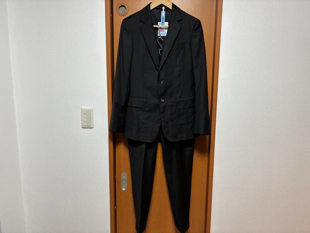 【美品】WACKO MARIA ワコマリア 高級スーツ 黒 ロロピアーナ生地