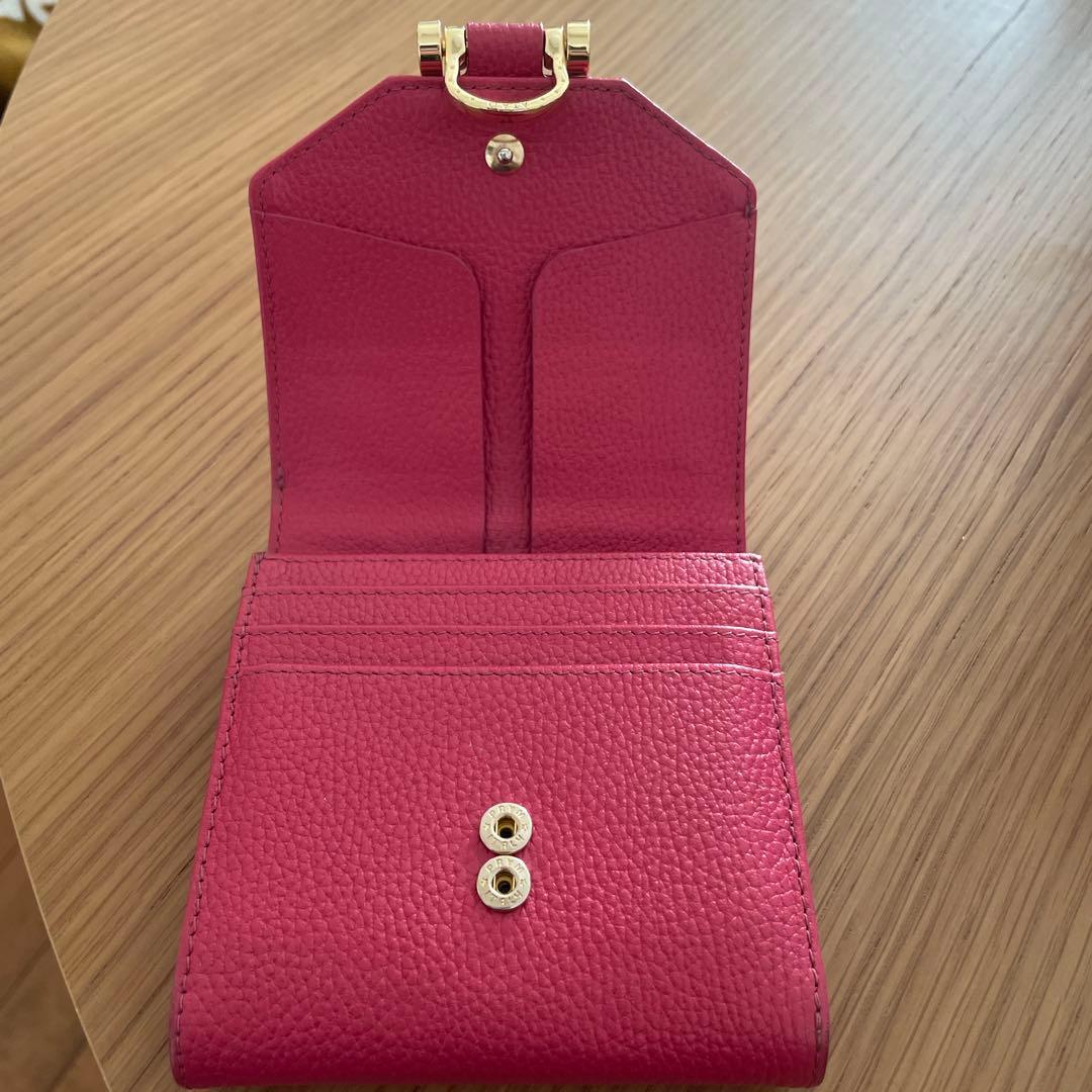 美品 ATAO アタオ ロトロ ウォレット 二つ折り財布 マゼンタ