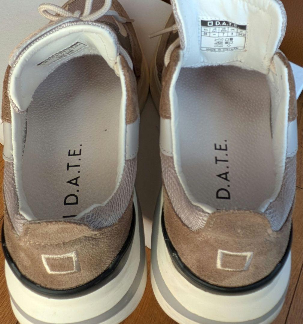 D.A.T.E. デイト　FUGA スニーカー　38 サイズ　ベージュ　24.5