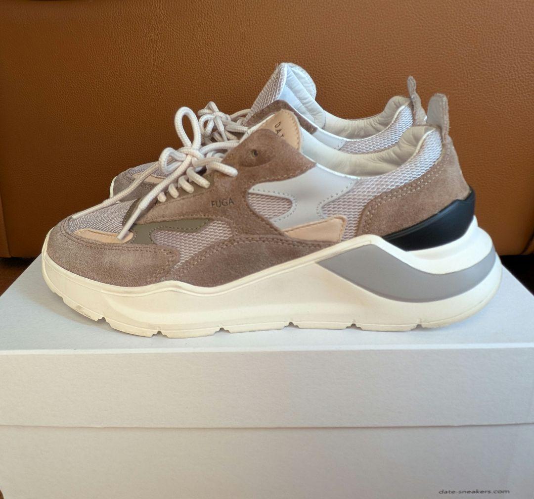D.A.T.E. デイト　FUGA スニーカー　38 サイズ　ベージュ　24.5