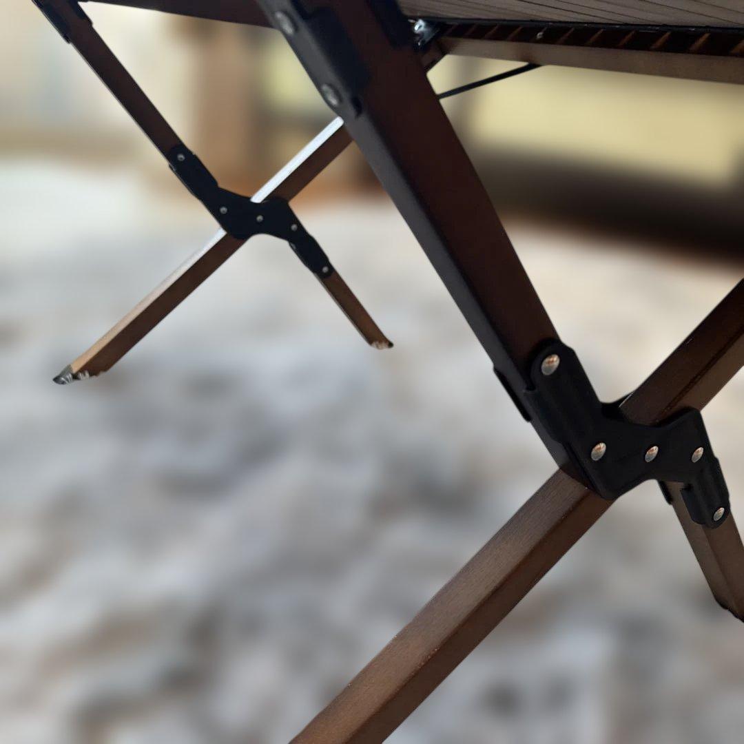 Hilanderロールトップテーブル 120cm ダークブラウン