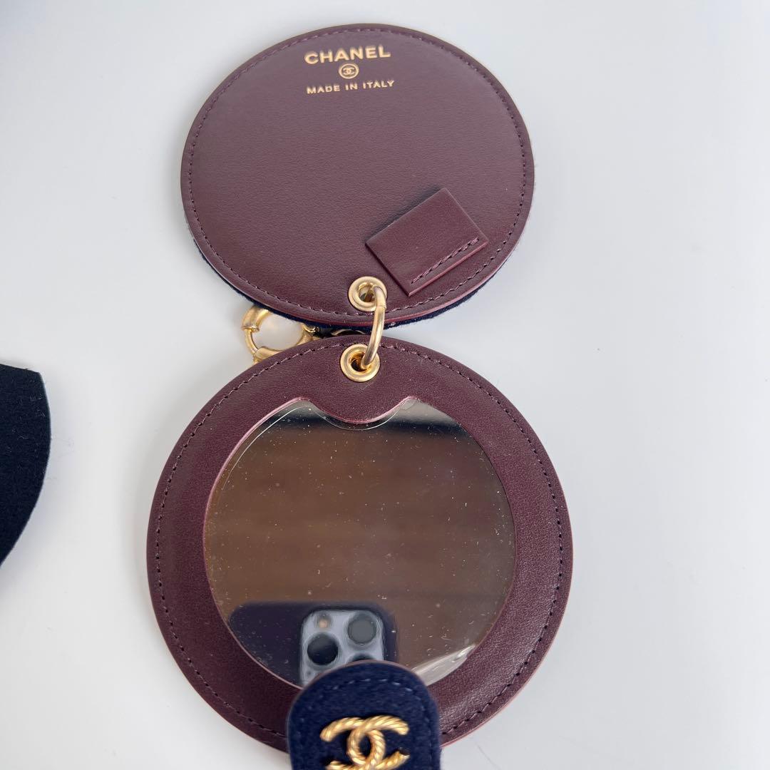 【極美品】シャネル　パリ ハンブルク チャーム ウール ポケットミラー