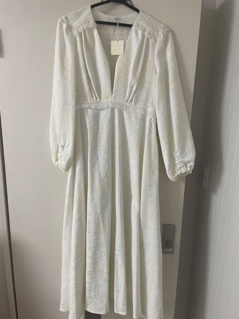 ワンピース l'or Fringe Slub tweed Dress